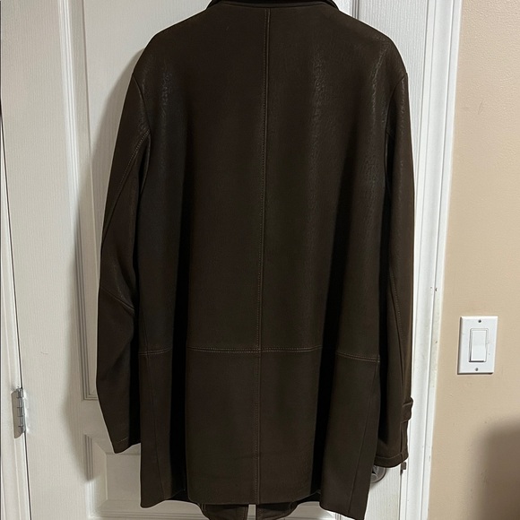 Danier Brown Leather Men's Coat - Picture 3 of 16